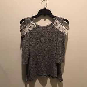 Speechless off the shoulder dress shirt